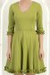 Világos zöld jersey ruha, rövid, bő szabású, fodros ujjakkal - StarShinerS 5 - StarShinerS.hu