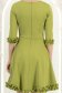 Világos zöld jersey ruha, rövid, bő szabású, fodros ujjakkal - StarShinerS 6 - StarShinerS.hu