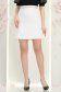 Rövid, egyenes szabású ivoire szövet szoknya díszítő pánttal - StarShinerS 1 - StarShinerS.hu