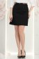Rövid fekete szövet szoknya egyenes szabással és díszítő pánttal – StarShinerS 1 - StarShinerS.hu