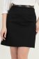Rövid fekete szövet szoknya egyenes szabással és díszítő pánttal – StarShinerS 5 - StarShinerS.hu