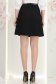 Rövid fekete szövet szoknya egyenes szabással és díszítő pánttal – StarShinerS 4 - StarShinerS.hu