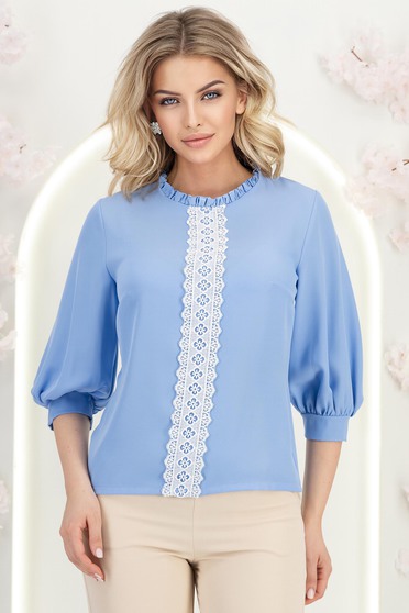 Világoskék női blúz - StarShinerS könnyed bő szabású