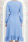 Világoskék ruha - StarShinerS harang alakú gumirozott derékrésszel könnyed midi 6 - StarShinerS.hu