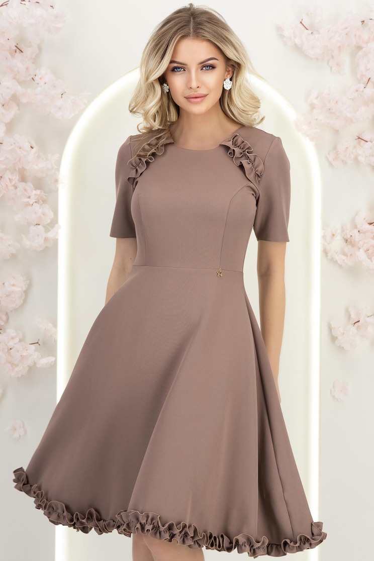 bonprix ruha Cappuccinobarna ruha - StarShinerS harang térdig érő rugalmas szövet