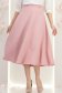 Púder rózsaszín szövetből midi szoknya harang 4 - StarShinerS.hu