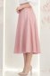 Púder rózsaszín szövetből midi szoknya harang 3 - StarShinerS.hu