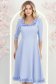 Világoskék ruha - StarShinerS harang midi rugalmas szövet 3 - StarShinerS.hu