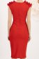 Piros krepp ceruza ruha, térdigérő 6 - StarShinerS.hu