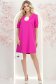 Fukszia ruha - StarShinerS bő szabású rövid rugalmas szövet 1 - StarShinerS.hu