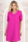 Fukszia ruha - StarShinerS bő szabású rövid rugalmas szövet 2 - StarShinerS.hu