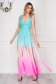 Aquakék Sherri Hill luxus ruha muszlinból flitteres díszítéssel 3 - StarShinerS.hu