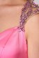 Pink Sherri Hill luxus szirén tipusú pántos hosszú dekoltált ruha strassz köves díszítéssel 5 - StarShinerS.hu