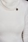 Fehér PrettyGirl hétköznapi kötött magasnyakú ceruza ruha 5 - StarShinerS.hu