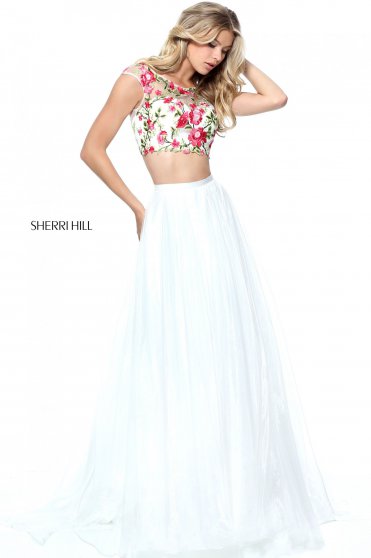 Fehér Sherri Hill 51243 Ruha