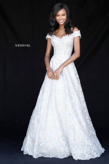 Ezüst Sherri Hill 51573 Ruha