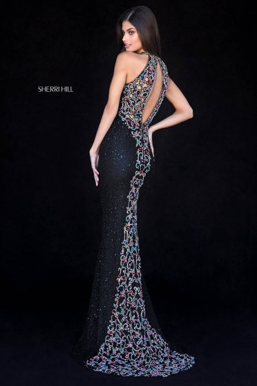 Fekete Sherri Hill 51739 Ruha