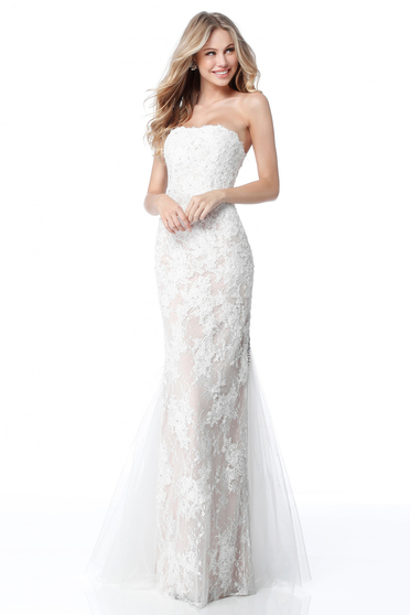 Fehér Sherri Hill 51769 Ruha