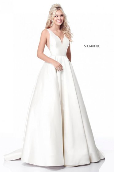 Fehér Sherri Hill 51856 Ruha