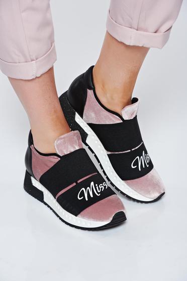 Rózsaszínű MissQ sport cipő casual bársony bőr belső rész
