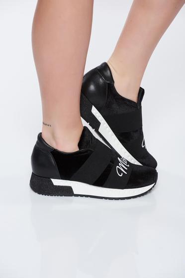 Fekete MissQ sport cipő casual a talp nagyon könnyű bársony