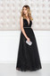 Fekete LaDonna ruha alkalmi tüll csipkés anyagból gyöngyös díszítés harang 3 - StarShinerS.hu