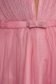 Világos rózsaszín Ana Radu luxus ruha tüllből övvel ellátva mély dekoltázzsal és béléssel 4 - StarShinerS.hu