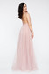 Rózsaszínű Ana Radu luxus ruha tüllből övvel ellátva mély dekoltázzsal és béléssel 2 - StarShinerS.hu