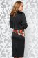 Fekete elegáns női kosztüm szatén anyagból belső béléssel hímzett betétekkel szűk szabás 2 - StarShinerS.hu