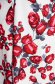 Piros hétköznapi harang ruha pamutból készült midi virágmintás díszítéssel 4 - StarShinerS.hu