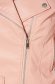 Rózsaszínű casual dzseki műbőr belső béléssel zsebes 4 - StarShinerS.hu