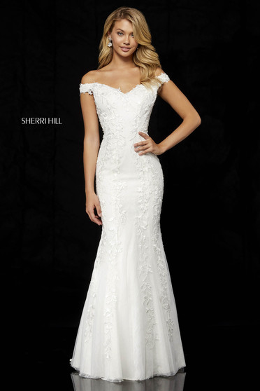 Fehér Sherri Hill 52344 Ruha
