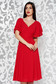 Piros alkalmi harang ruha fátyol anyag belső béléssel v-dekoltázzsal 1 - StarShinerS.hu
