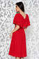 Piros alkalmi harang ruha fátyol anyag belső béléssel v-dekoltázzsal 2 - StarShinerS.hu