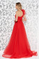 Piros Ana Radu luxus egy vállas deréktól bővülő szabású ruha béléssel övvel ellátva 2 - StarShinerS.hu