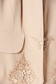 Krém elegáns női kosztüm rugalmatlan szövet belső béléssel hímzett betétekkel 6 - StarShinerS.hu