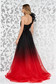 Fekete Ana Radu luxus hosszú harang ruha béléssel övvel ellátva egy vállas 2 - StarShinerS.hu