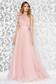 Világos rózsaszínű Ana Radu luxus egy vállas deréktól bővülő szabású ruha béléssel övvel ellátva 1 - StarShinerS.hu
