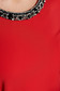 Piros elegáns midi ruha enyhén elasztikus szövet peplum strassz köves díszítés övvel ellátva 4 - StarShinerS.hu