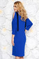 Kék elegáns ruha egyenes szabás vékony anyag kivágott vállrésszel 2 - StarShinerS.hu