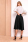 Fekete PrettyGirl elegáns női ing szűk szabás enyhén rugalmas anyag háromnegyedes ujjú 2 - StarShinerS.hu