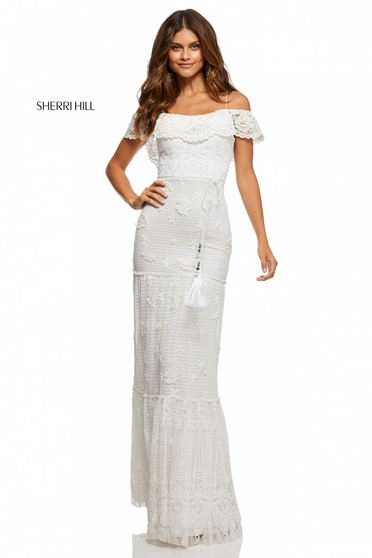 Fehér Sherri Hill 52688 Ruha