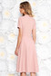 Rózsaszínű elegáns harang ruha vékony, rugalmas szövet bross kiegészítővel 2 - StarShinerS.hu