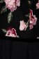 Fekete StarShinerS alkalmi harang ruha fátyol anyag v-dekoltázzsal hímzett virágos díszekkel 5 - StarShinerS.hu