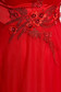 Piros alkalmi ruha tüll szatén anyagból csipke díszítéssel gyöngy díszítéssel belső béléssel 5 - StarShinerS.hu