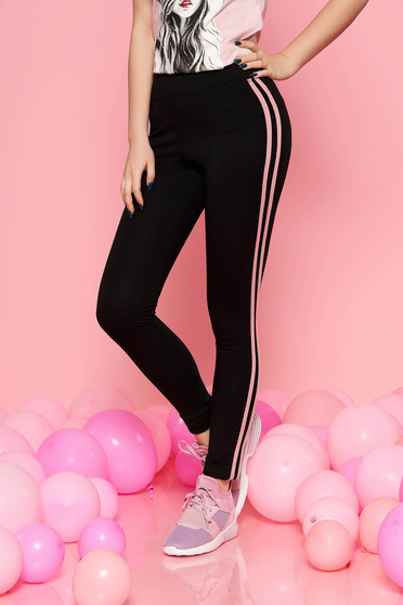 Rózsaszínű SunShine casual sportos jégernadrág enyhén elasztikus pamut szűk szabás