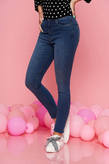 Kék Top Secret casual skinny farmer enyhén elasztikus pamut
