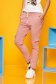 Rózsaszínű SunShine casual nadrág derékban rugalmas zsebes enyhén elasztikus pamut 1 - StarShinerS.hu
