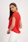 Muszlin bő szabású női bluz - piros, fodros díszítéssel - StarShinerS 2 - StarShinerS.hu