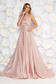 Rózsaszínű Ana Radu harang ruha nem rugalmas anyag fémes jelleg belső béléssel fodros 3 - StarShinerS.hu